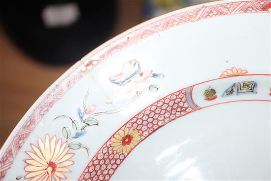 Four Chinese export porcelain plates